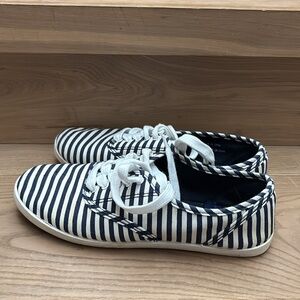 FREE WITH PURCHASE! Joe Fresh Striped Navy and White Canvas Sneakers, 10